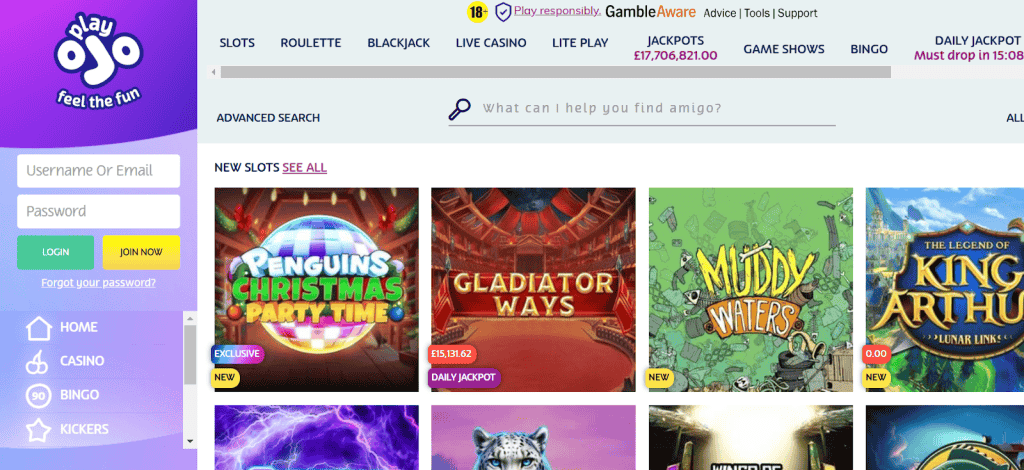 Best Slot Casino Site - PlayOJO Casino